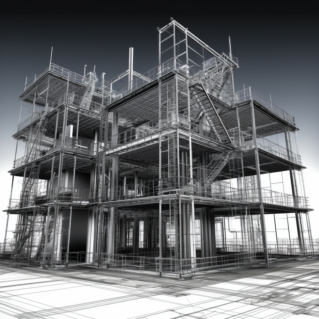 Ein digitales Bild eines Grüsts