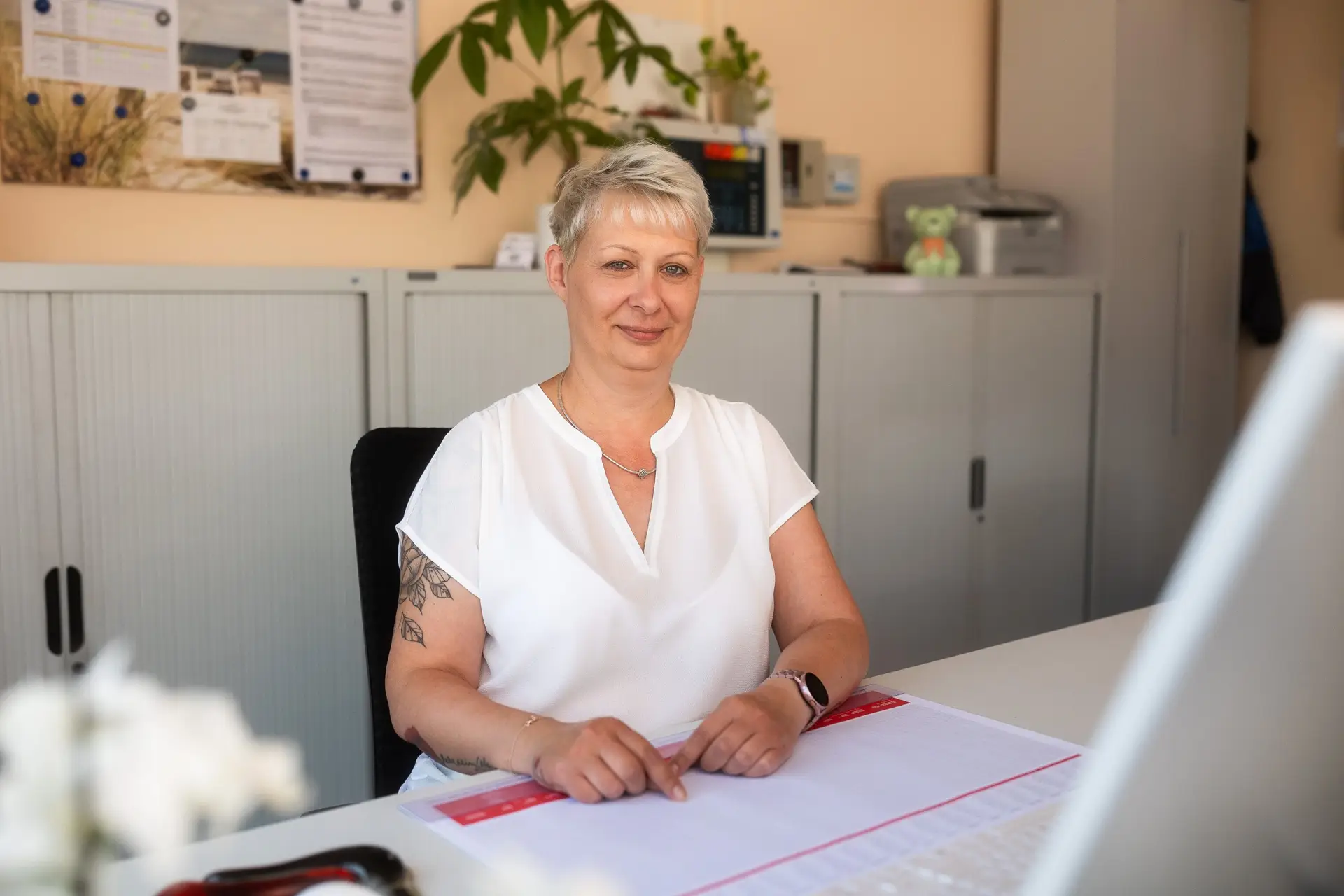 Einer Person in einem Büro